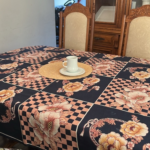 Vintage Boho Floral Cotton Dining Table Cover - Picture 3 of 13